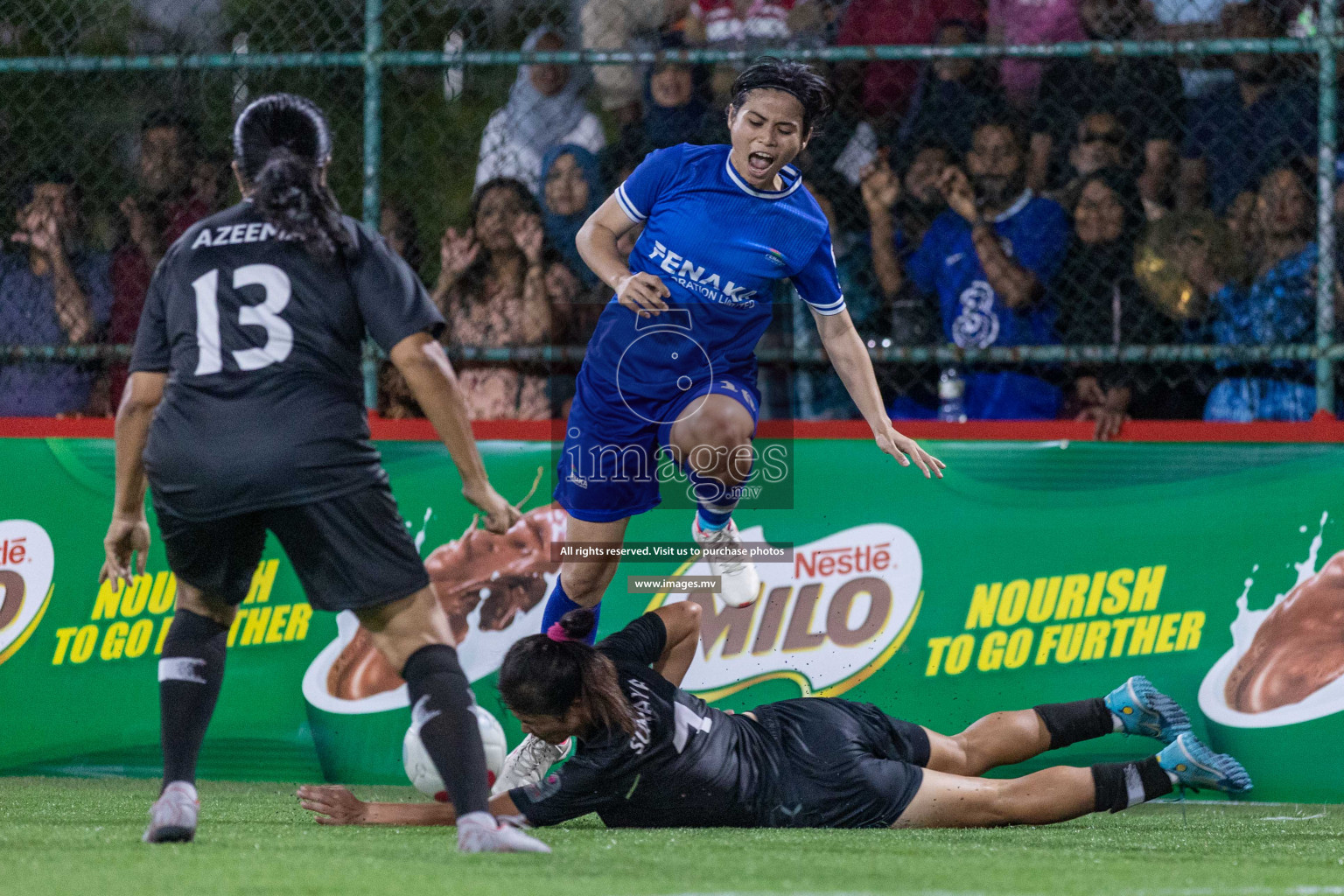 Team Fenaka vs Dhivehi Sifainge Club in Eighteen Thirty Women's Futsal Fiesta 2022 was held in Hulhumale', Maldives on Saturday, 8th October 2022. Photos: Ismail Thoriq / images.mv