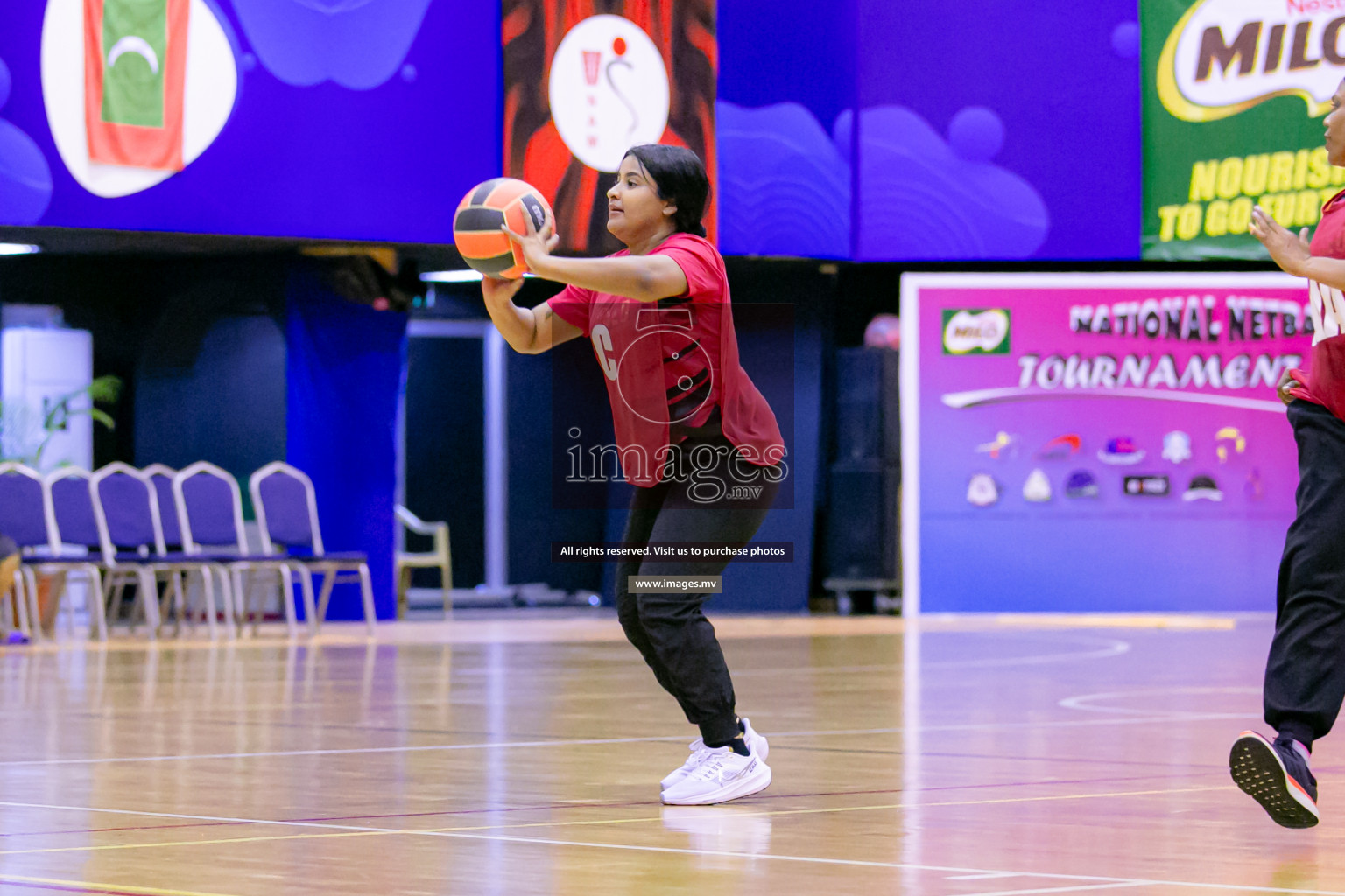 Lorenzo Sports Club vs United Unity Sports Club in the Milo National Netball Tournament 2022 on 17 July 2022, held in Social Center, Male', Maldives. Photographer: Ahmed Dhaadh / Images.mv