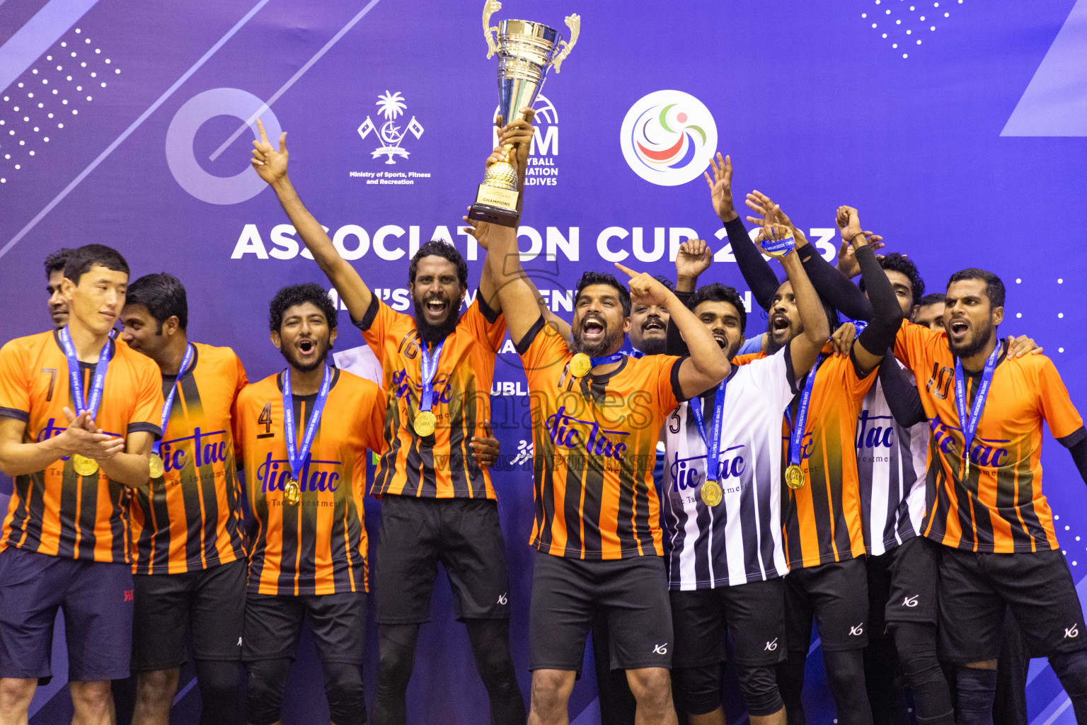 Final of Men's Division of Volleyball Association Cup 2023 held in Male', Maldives on Tuesday, 26th December 2023 at Social Center Indoor Hall Photos By: Nausham Waheed /images.mv