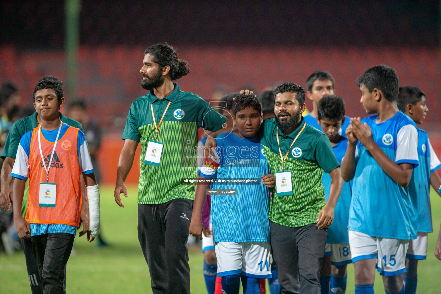 LH.EDU.CENTRE vs Ghaazee School in the finals of MAMEN Inter School Football Tournament 2019 (U13) on 22nd April 2019 in Male', Maldives Photos: Suadh Abdul Sattar / Images.mv