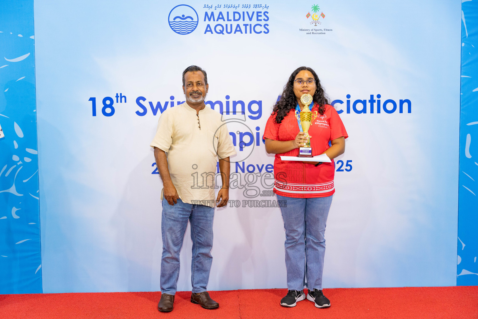 18th Swimming Association Championship 2025, Closing Ceremony was held on Saturday, 29th November 2025 at Swimming Track Hulhumale', Maldives. Photos: Areef Adam / images.mv