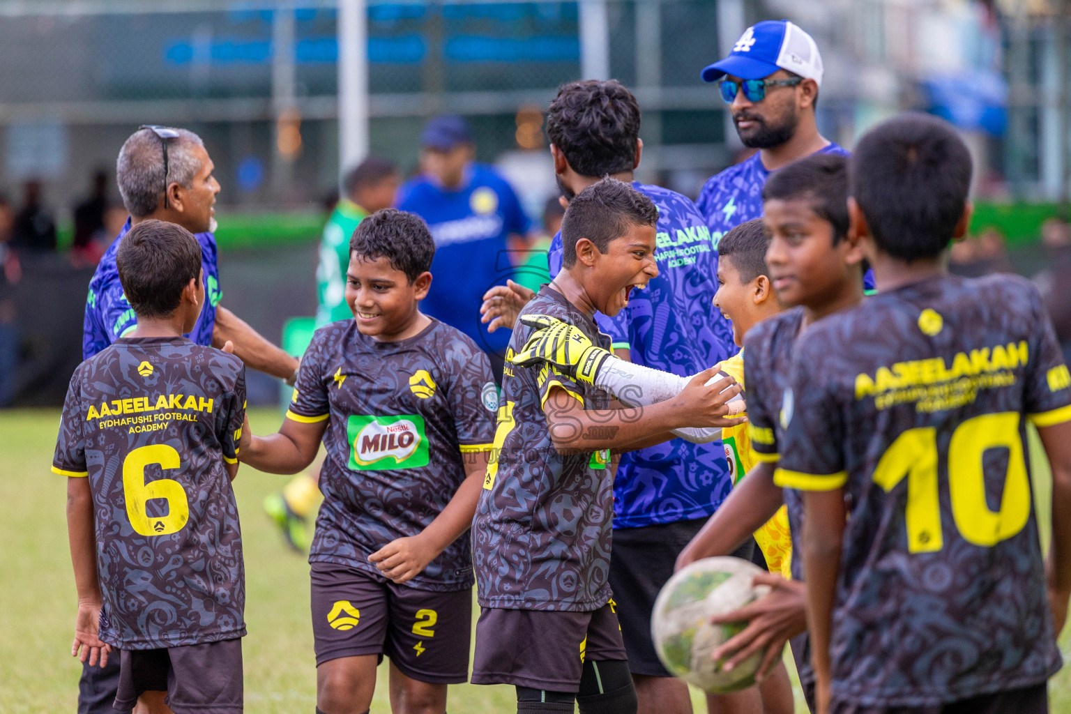 Day 1 of MILO Academy Championship 2024 - U12 was held at Henveiru Grounds in Male', Maldives on Thursday, 4th July 2024. Photos: Shuu Abdul Sattar / images.mv