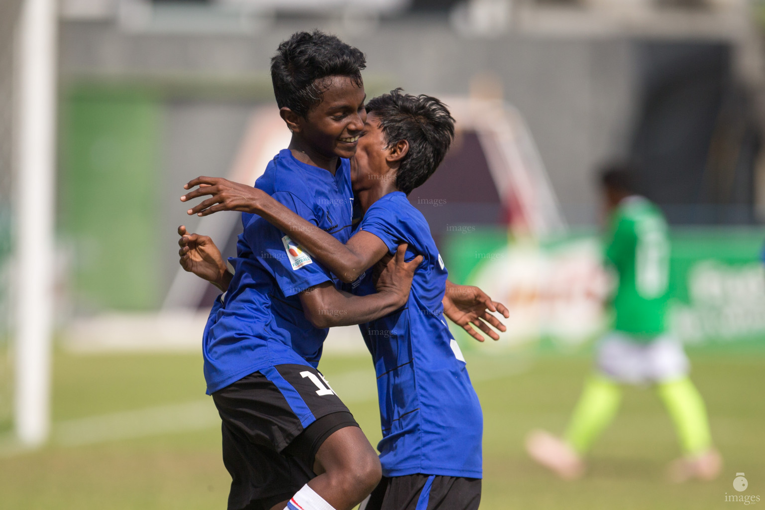 Dharumavantha School vs Kalaafaanu School in Mamen Inter-School Football Tournament 2019 (U15) on 3rd March 2019, Sunday in Male' Maldives (Images.mv Photo: Suadh Abdul Sattar)