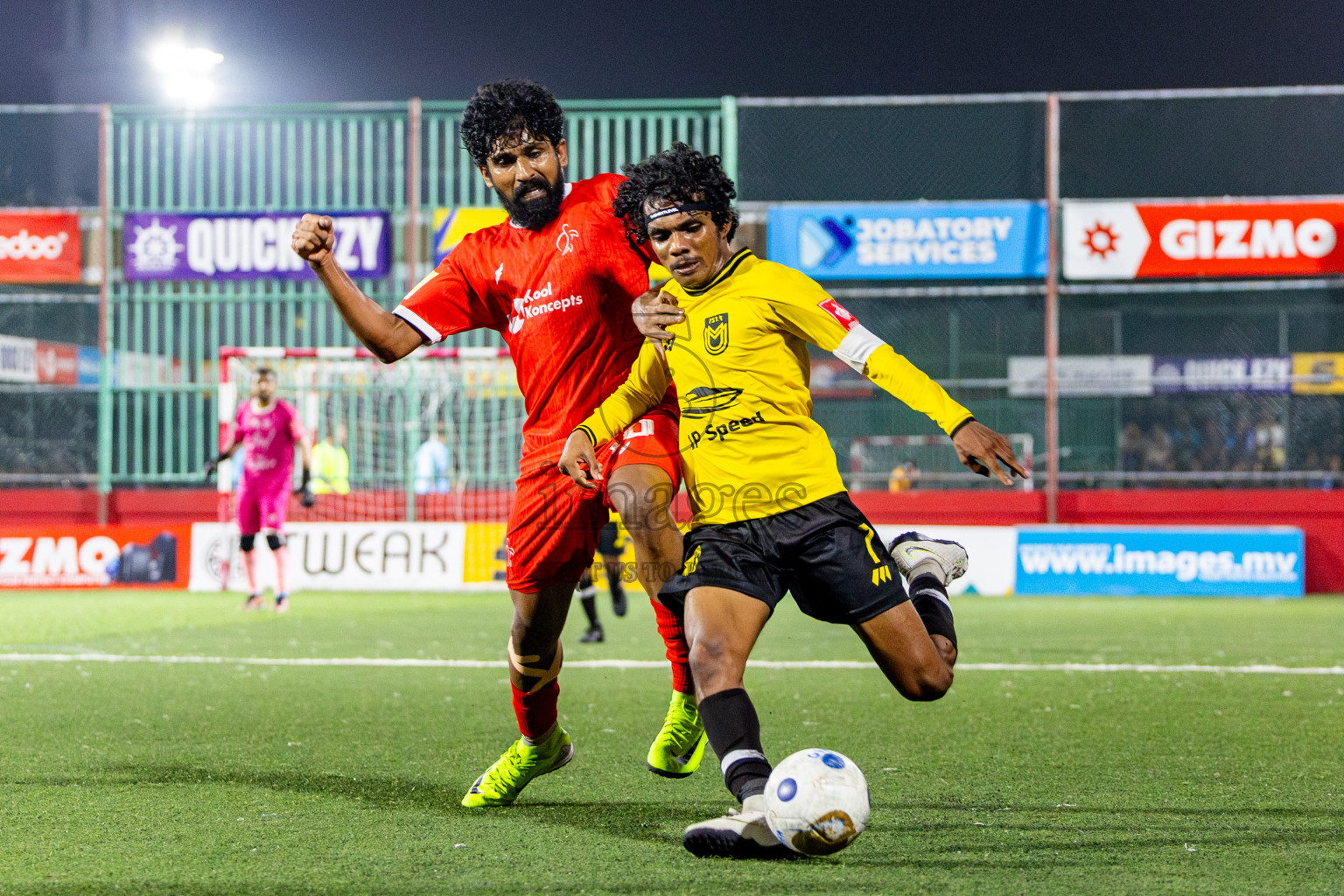 F Dhanraboodhoo vs F Magoodhoo in Faafu Atoll Finals in Day 25 of Golden Futsal Challenge 2025 was held on Wednesday , 28th January 2025, in Hulhumale', Maldives. Photos: Nausham Waheed / images.mv