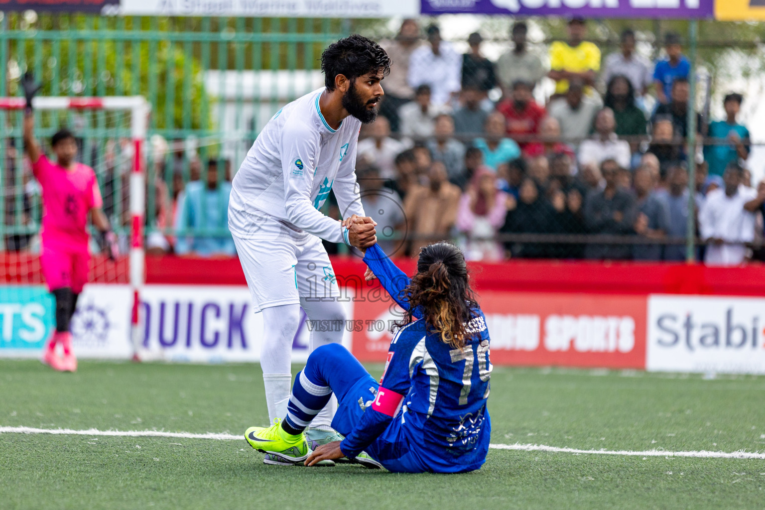 AA. Mathiveri VS AA. Thoddoo in Atoll Round Final on Day 20 of Golden Futsal Challenge 2025 was held on Friday, 24 January 2025, in Hulhumale', Maldives. 
Photos: Hassan Simah / images.mv