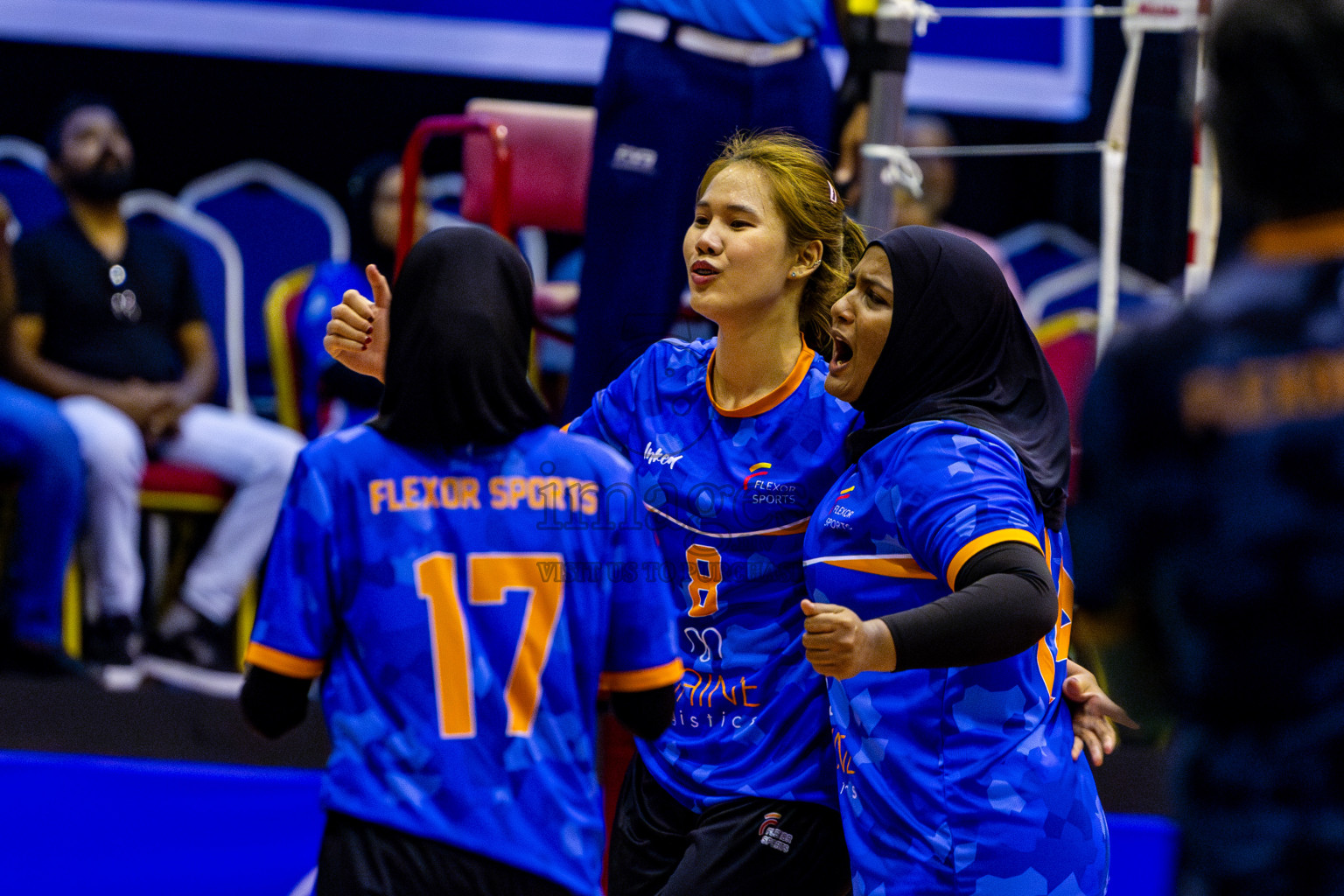 Huraa Community Club vs Flexor Sports Club in Semi Finals of Women's Division of VAM Cup 2025 held in Male', Maldives on Tuesday, 15th April 2025 at Social Center Indoor Hall Photos By: Nausham Waheed / images.mv