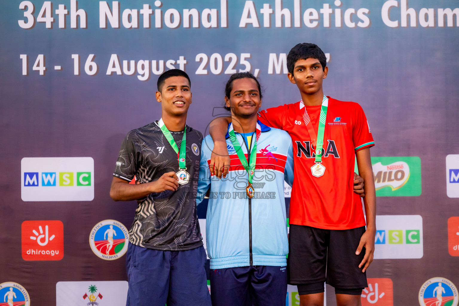 Day 1 of National Athletics Championship 2025 was held at Ekuveni Running Ground in Male', Maldives on Thursday, 14th August 2025. Photos: Nausham Waheed / images.mv