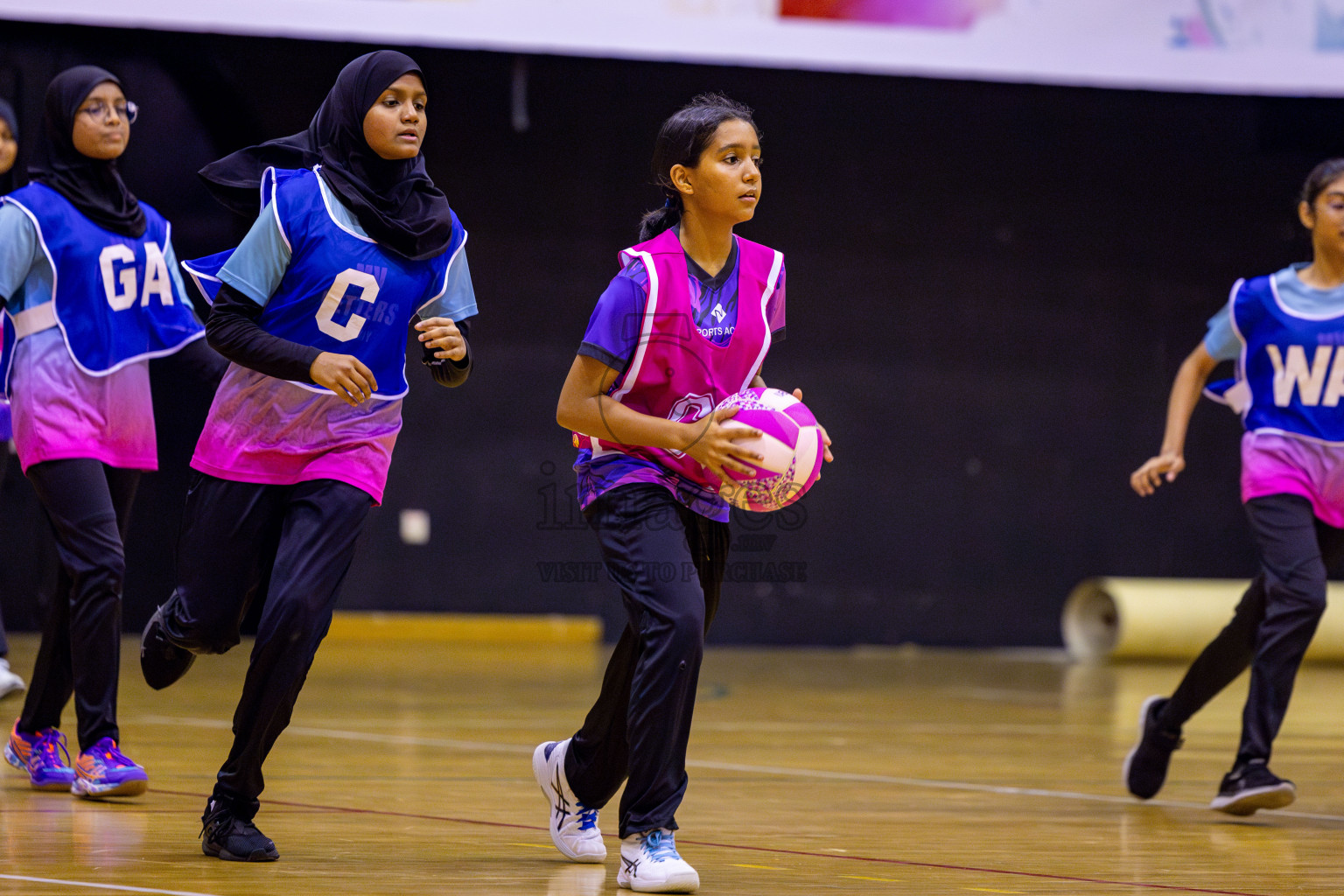 Young Netters B vs N Sports Academy B in Day 3 of 3rd Netball Junior Championship, held at Social Center on Tuesday, 21st January 2025 . Photos: Nausham Waheed / images.mv