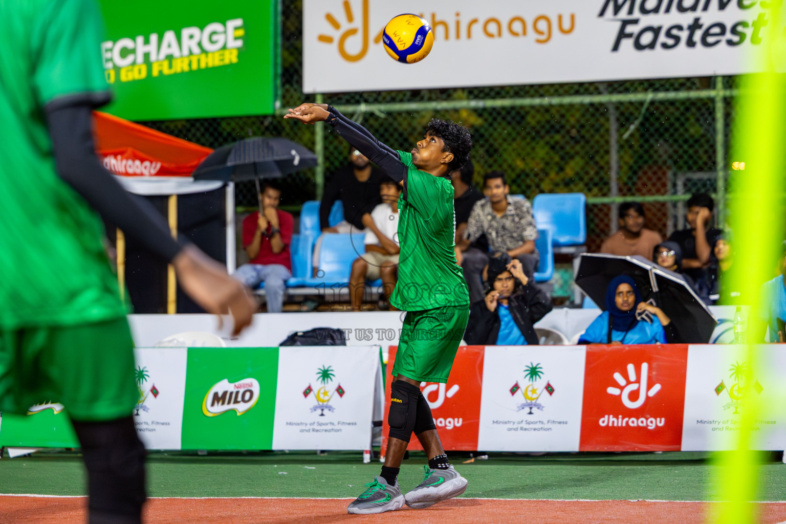Sports Club Vision vs Sports Club Dhirun in the Bronze Match of Milo National Junior Volleyball Championship 2025 Men's Division was held on Saturday, 29th November 2025 at Ekuveni Turf Court Male', Maldives. Photos: Nausham Waheed / images.mv