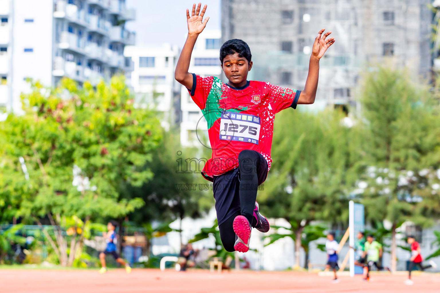 Day 3 of MWSC Interschool Athletics Championships 2024 held in Hulhumale Running Track, Hulhumale, Maldives on Monday, 11th November 2024. Photos by:  Nausham Waheed / Images.mv