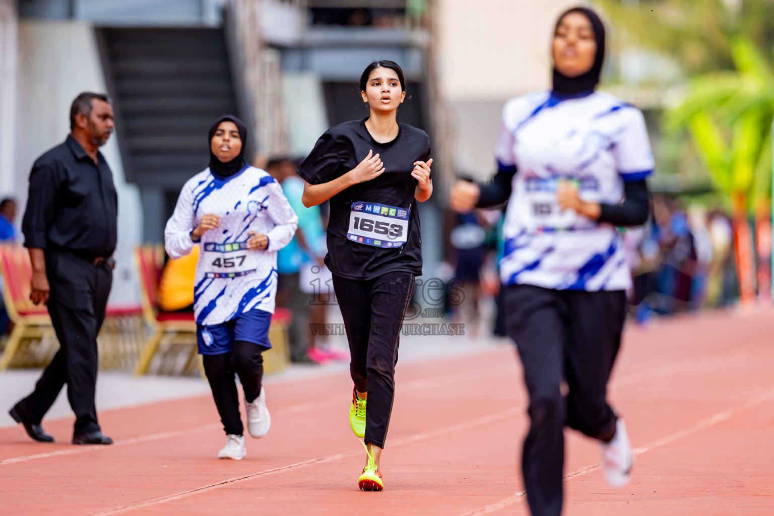 Day 6 of MWSC Interschool Athletics Championships 2024 held in Hulhumale Running Track, Hulhumale, Maldives on Thursday, 14th November 2024. Photos by: Nausham Waheed / Images.mv