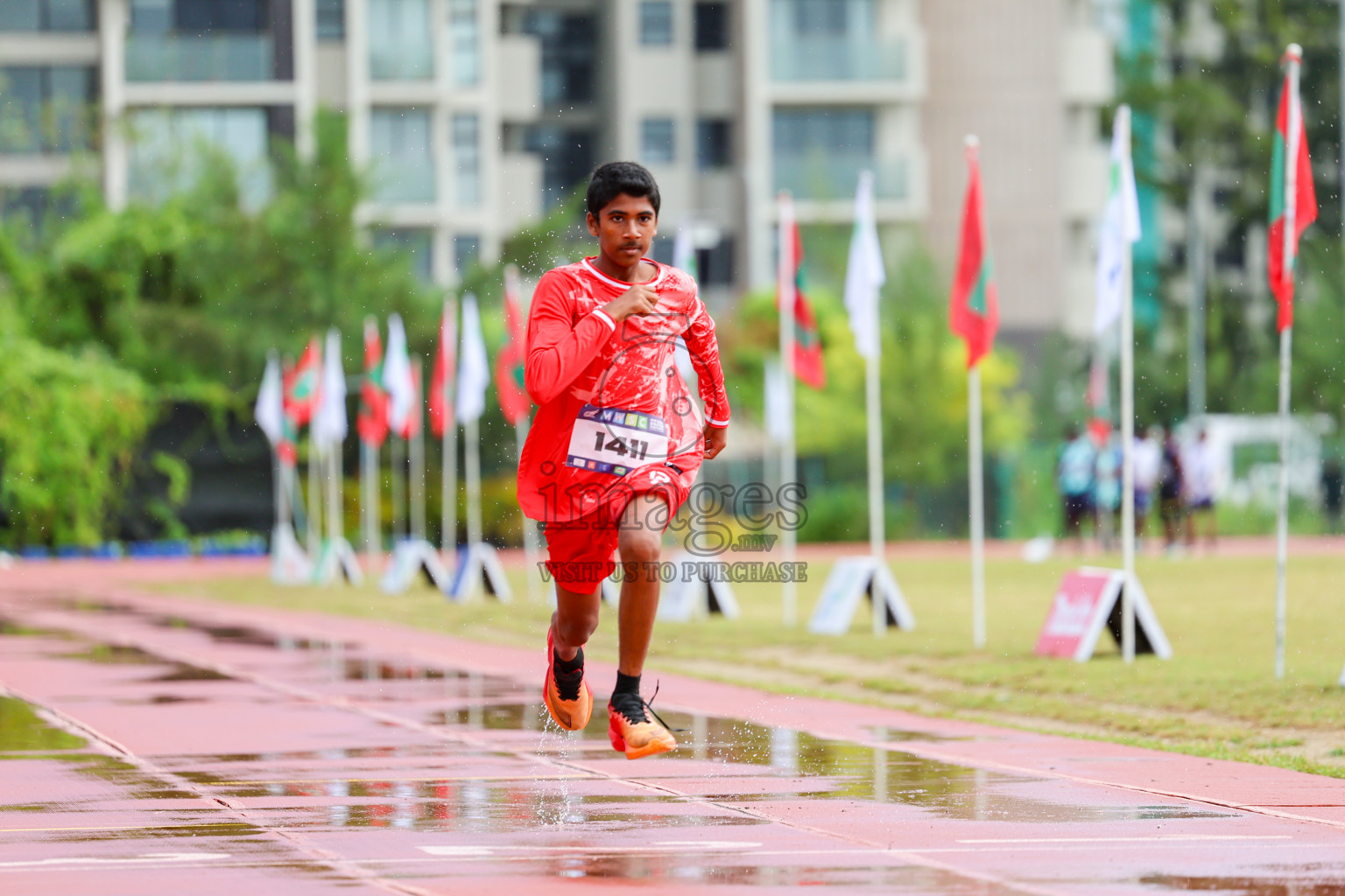 Day 1 of MWSC Interschool Athletics Championships 2024 held in Hulhumale Running Track, Hulhumale, Maldives on Saturday, 9th November 2024. 
Photos by: Ismail Thoriq, Hassan Simah / Images.mv