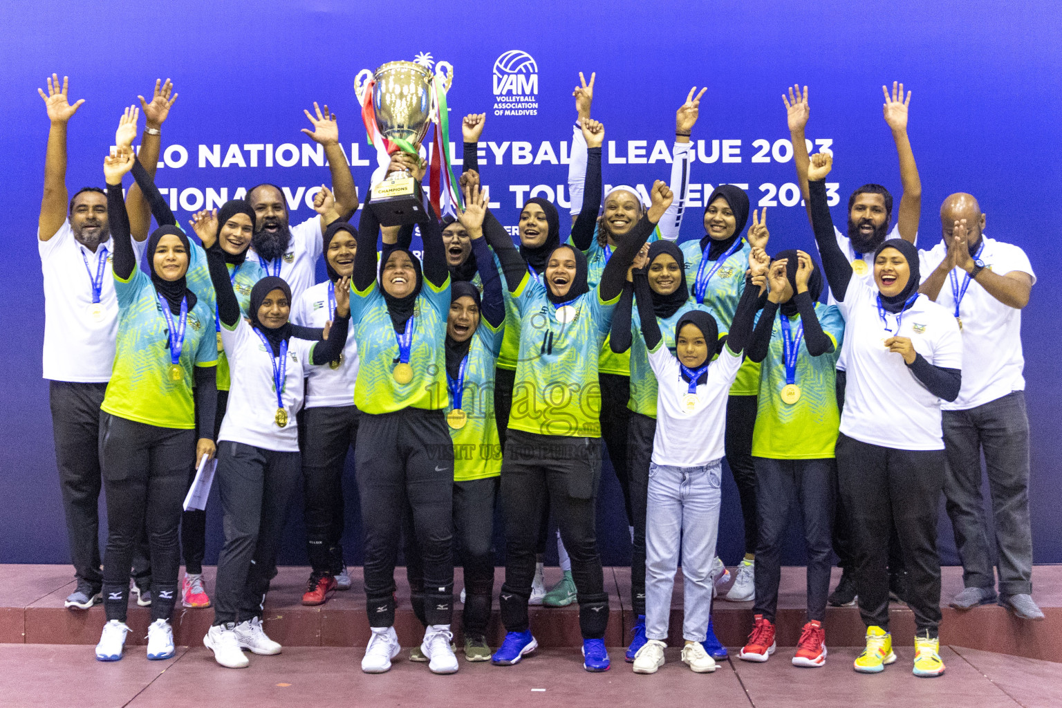 Final of Women's Division of Volleyball Association Cup 2023 held in Male', Maldives on Tuesday, 9th January 2024 at Social Center Indoor Hall Photos By: Nausham Waheed /images.mv