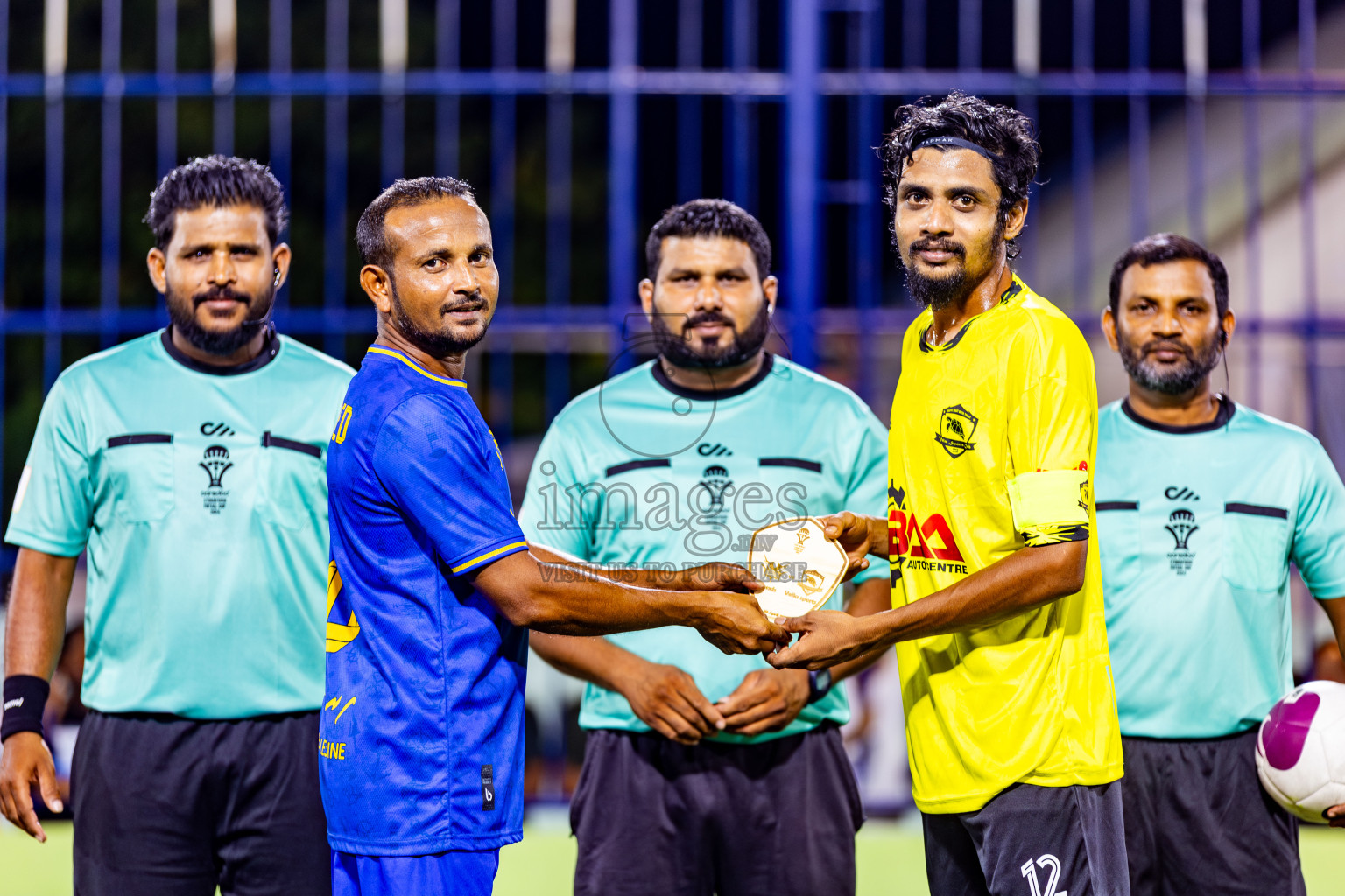 Friends vs Vela Sports Club in Day 3 of Eydhafushi Futsal Cup 2024 was held on Wednesday, 10th April 2024, in B Eydhafushi, Maldives Photos: Nausham Waheed / images.mv