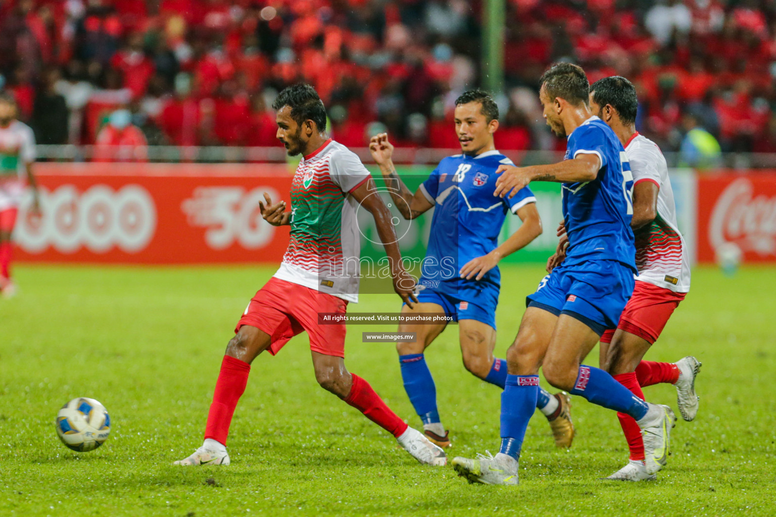 Maldives vs Nepal in SAFF Championship 2021 held on 1st October 2021 in Galolhu National Stadium, Male', Maldives