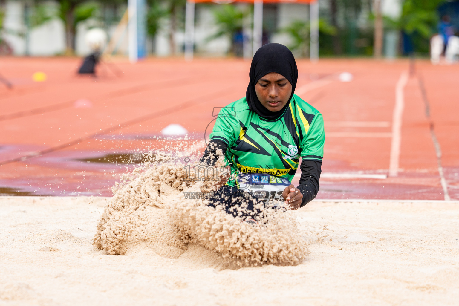 Day 2 of MWSC Interschool Athletics Championships 2024 held in Hulhumale Running Track, Hulhumale, Maldives on Sunday, 10th November 2024. 
Photos by:  Hassan Simah / Images.mv