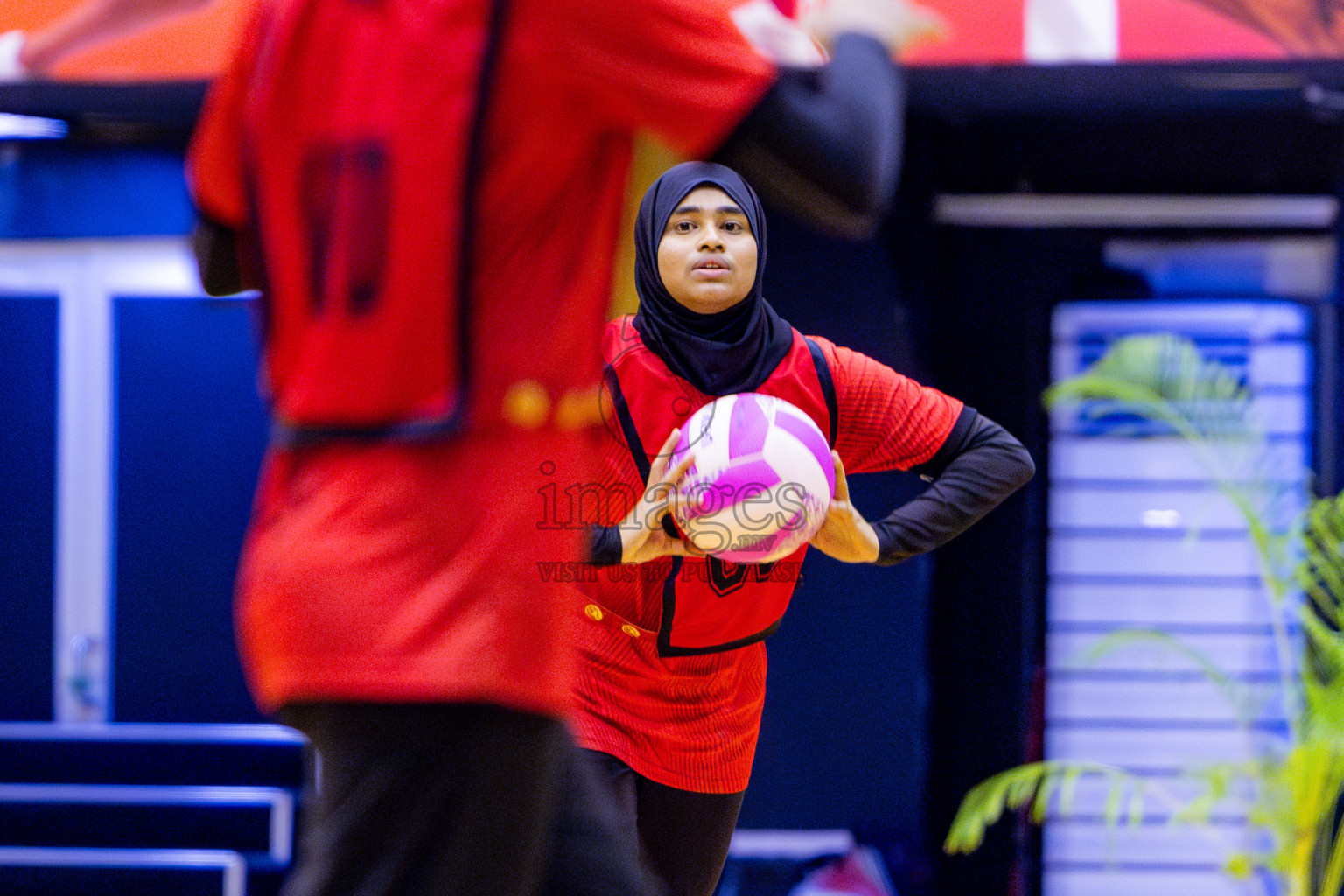 Matrix vs Club green streets in 1st division Final of National Netball Tournament 2025 held in Social Center at Male', Maldives on Thursday, 29th May 2025. Photos: Nausham Waheed / images.mv