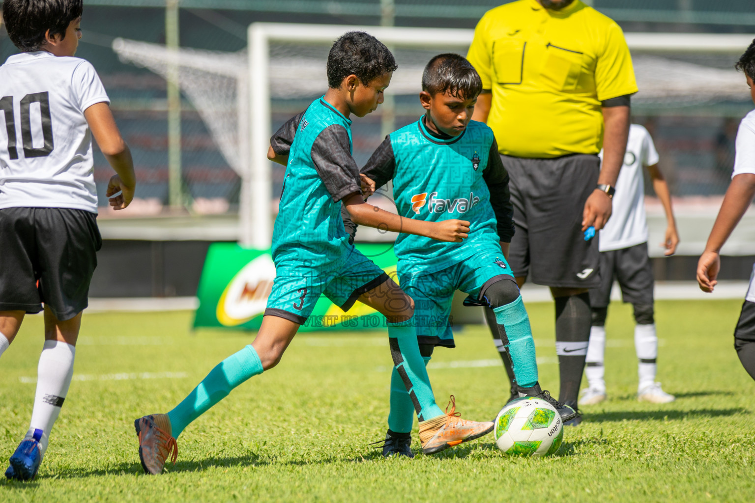 Day 1 of Under 10 MILO Academy Championship 2024 was held at National Stadium in Male', Maldives on Friday, 26th April 2024. Photos: Mohamed Mahfooz Moosa / images.mv