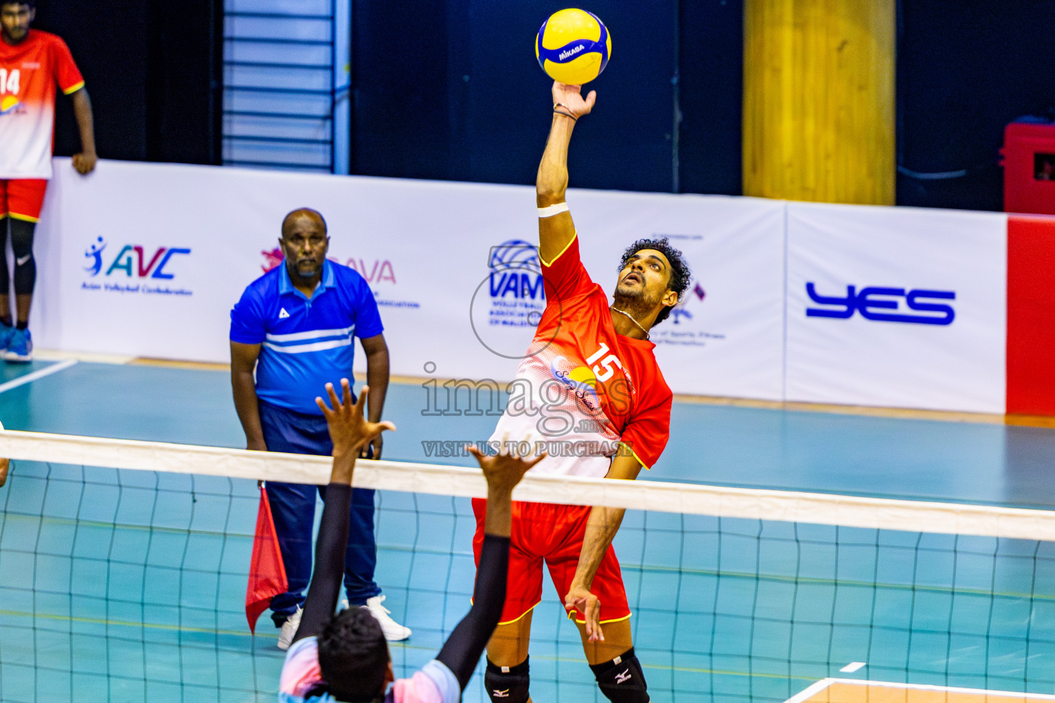 City Sports Club vs Blues for Volleyball in Day 3 of MILO VAM Cup 2024 Men's Division was held in Social Center Indoor Hall on Wednesday, 30th October 2024. Photos: Nausham Waheed / images.mv