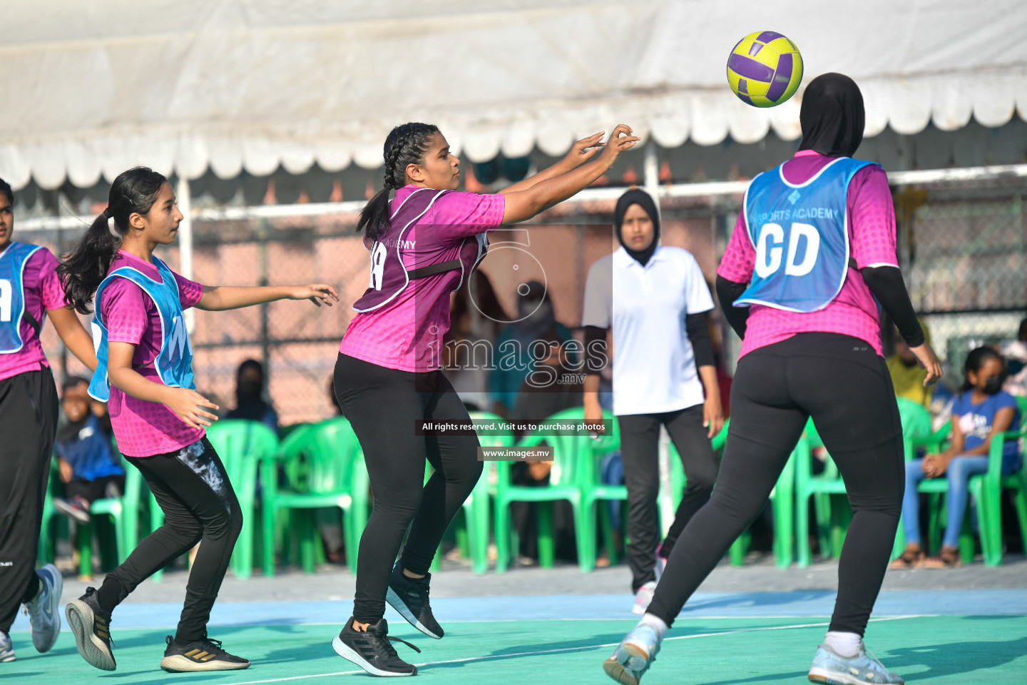 Day 1 of Junior Netball Championship 2022 on 5 March 2022 held in Male', Maldives. Photos by Nausham Waheed.