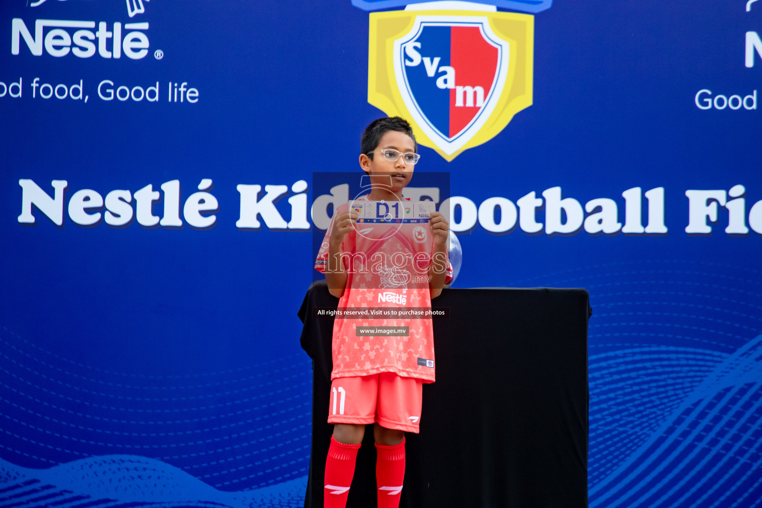 Draw Ceremony of Nestle' Kids Football Fiesta 2023 held in Artificial Beach, Male', Maldives on Saturday, 7th October 2023