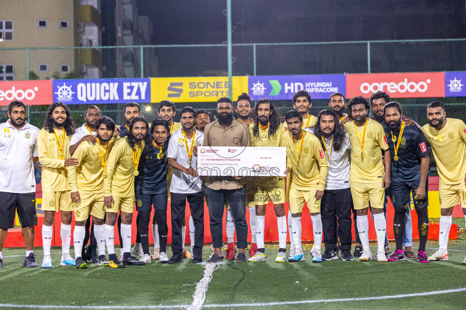 Opening of Golden Futsal Challenge 2024 with Charity Shield Match between L.Gan vs Th. Thimarafushi was held on Sunday, 14th January 2024, in Hulhumale', Maldives Photos: Ismail Thoriq / images.mv