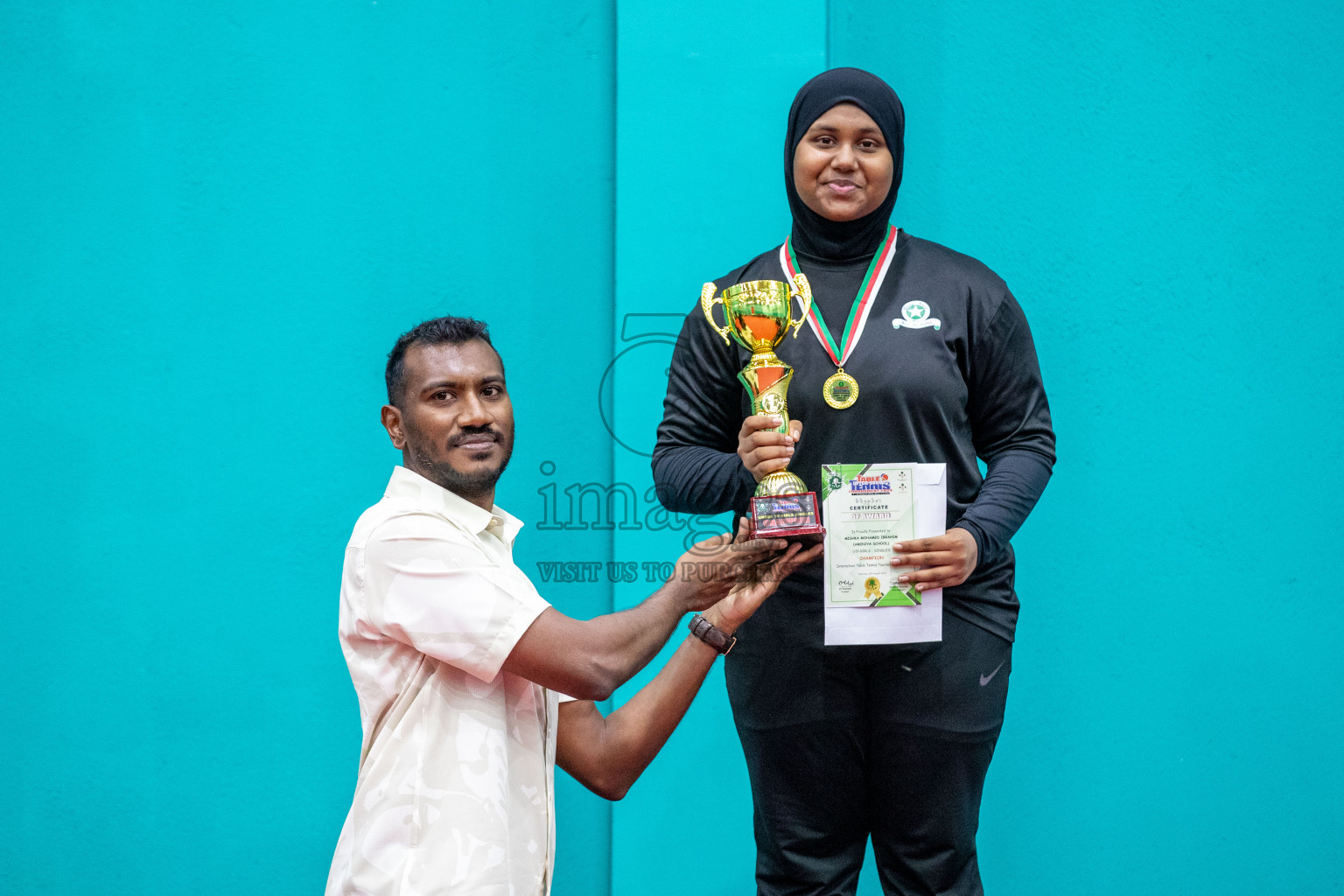 Senior Finals and Awarding ceremony of Interschool Table Tennis Tournament 2024 was held in Male' TT Hall, Male', Maldives on Saturday, 10th August 2024.
Photos: Ismail Thoriq / images.mv