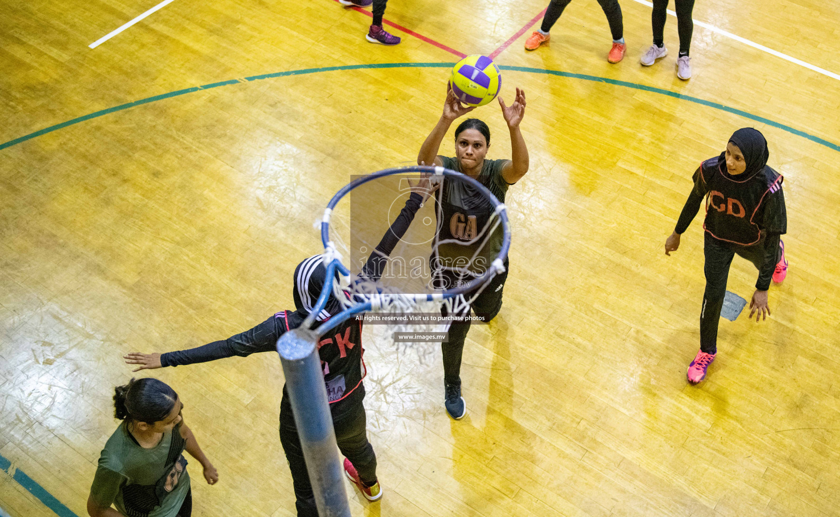 Kulhudhuffushi Youth & R.C vs Club Green Streets in the Finals of Milo National Netball Tournament 2021 (Women's) held on 5th December 2021 in Male', Maldives Photos: Ismail Thoriq / images.mv