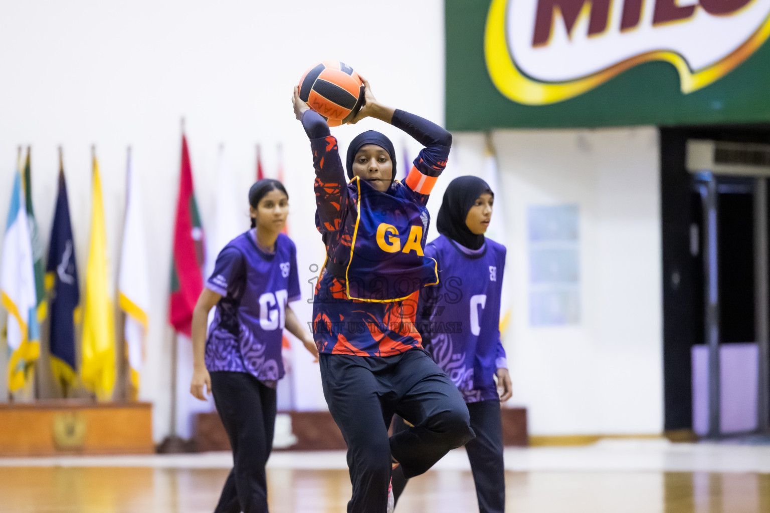 Day 11 of 25th Inter-School Netball Tournament was held in Social Center at Male', Maldives on Wednesday, 21st August 2024.