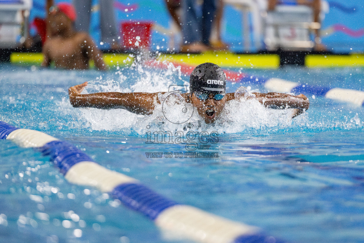 Day 4 of National Swimming Competition 2024 held in Hulhumale', Maldives on Monday, 16th December 2024. 
Photos: Hassan Simah / images.mv