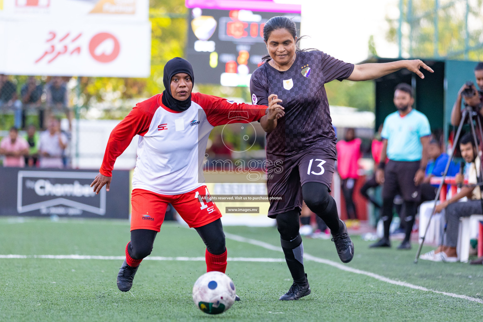 DSC vs Fenaka in Eighteen Thirty 2023 held in Hulhumale, Maldives, on Monday, 14th August 2023. Photos: Nausham Waheed / images.mv