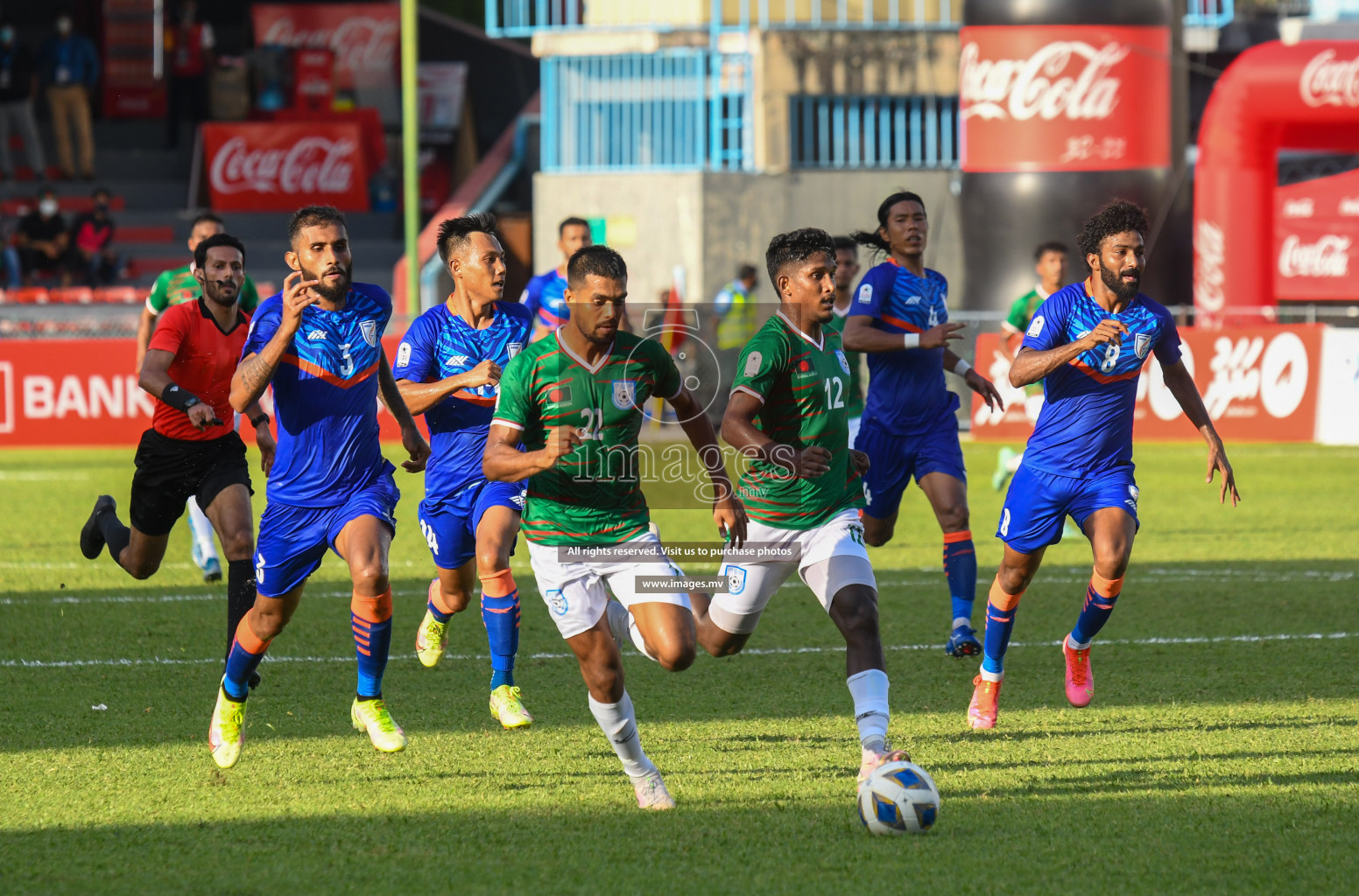 Bangladesh vs India in SAFF Championship 2021 held on 1st October 2021 in Galolhu National Stadium, Male', Maldives