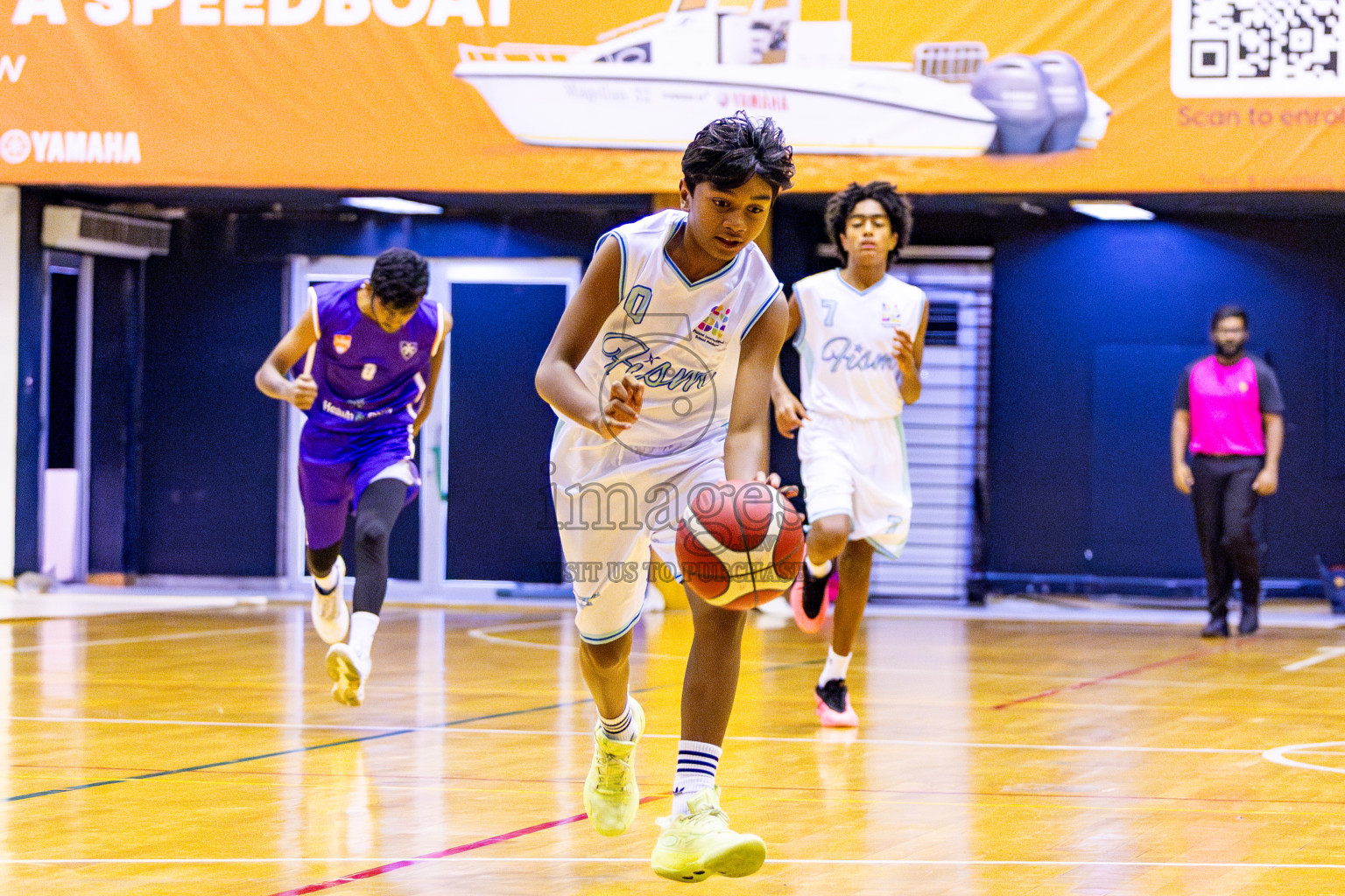 Ghiyasuddin International School vs Finland International School in day 28 of Junior Basketball Championship 2024 was held in Social Center, Male', Maldives on Thursday, 12th December 2024. Photos: Nausham Waheed / images.mv