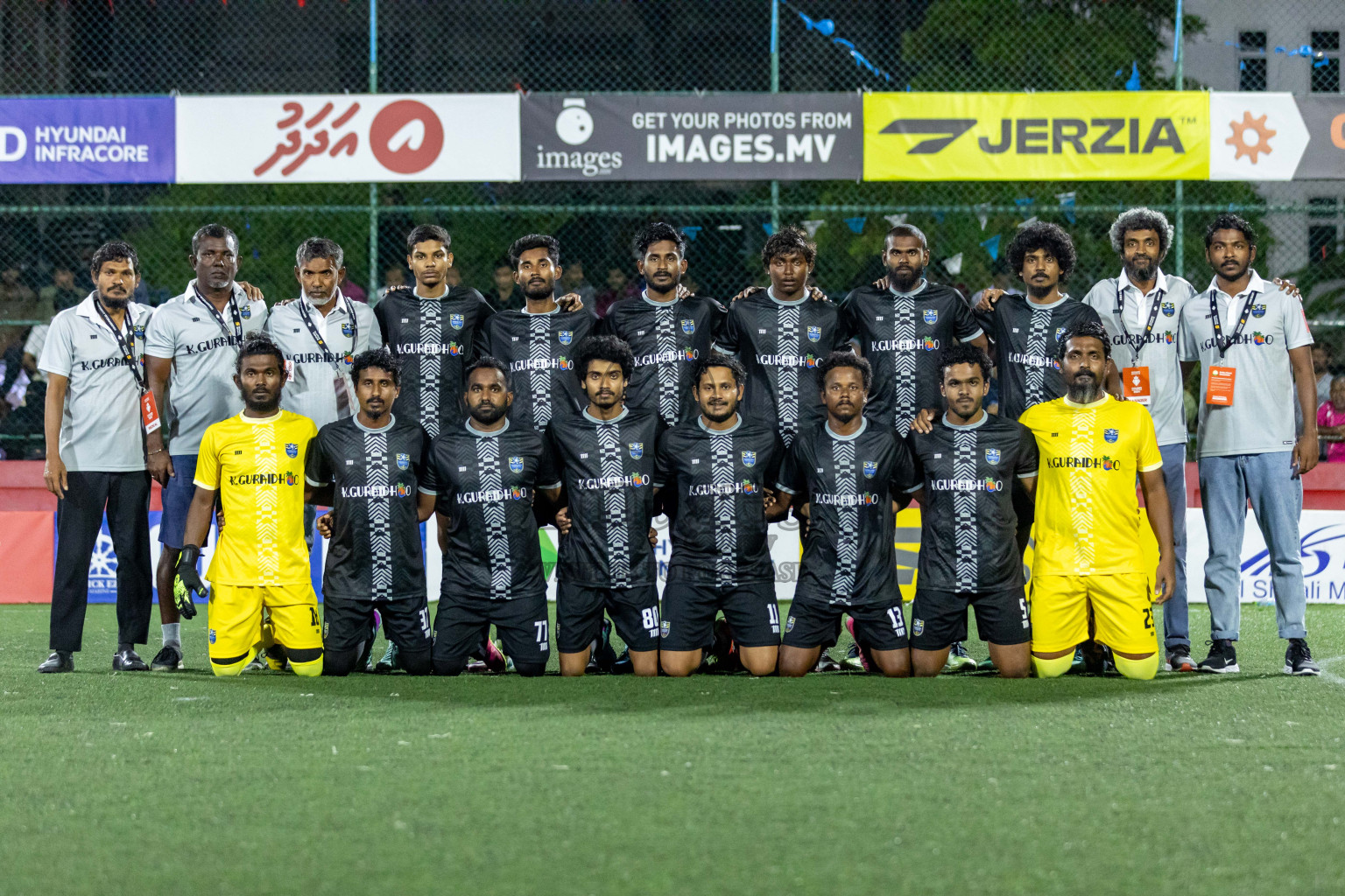 K Dhiffushi vs K Guraidhoo in Day 22 of Golden Futsal Challenge 2024 was held on Monday , 5th February 2024 in Hulhumale', Maldives Photos: Nausham Waheed / images.mv