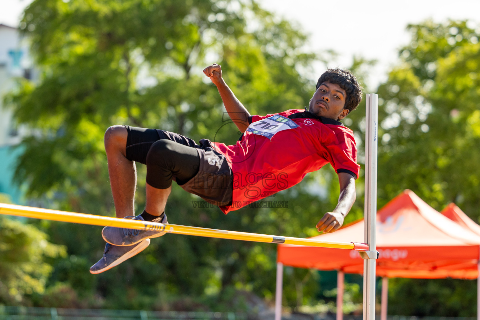 Day 2 of MWSC Interschool Athletics Championships 2024 held in Hulhumale Running Track, Hulhumale, Maldives on Sunday, 10th November 2024. 
Photos by:  Hassan Simah / Images.mv