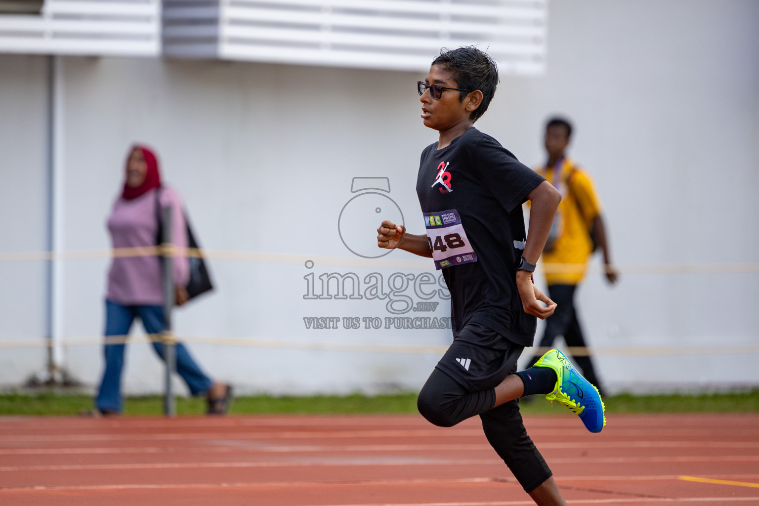 Day 1 of MWSC Interschool Athletics Championships 2024 held in Hulhumale Running Track, Hulhumale, Maldives on Saturday, 9th November 2024. 
Photos by: Ismail Thoriq, Hassan Simah / Images.mv