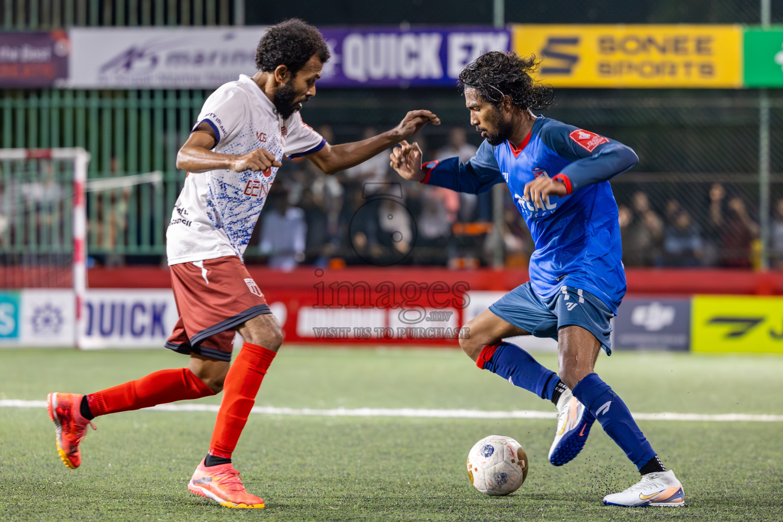 Th Dhiyamigili vs Th Vilufushi  in Day 6 of Golden Futsal Challenge 2025 on Friday, 6th January 2025, in Hulhumale', Maldives
Photos: Ismail Thoriq / images.mv