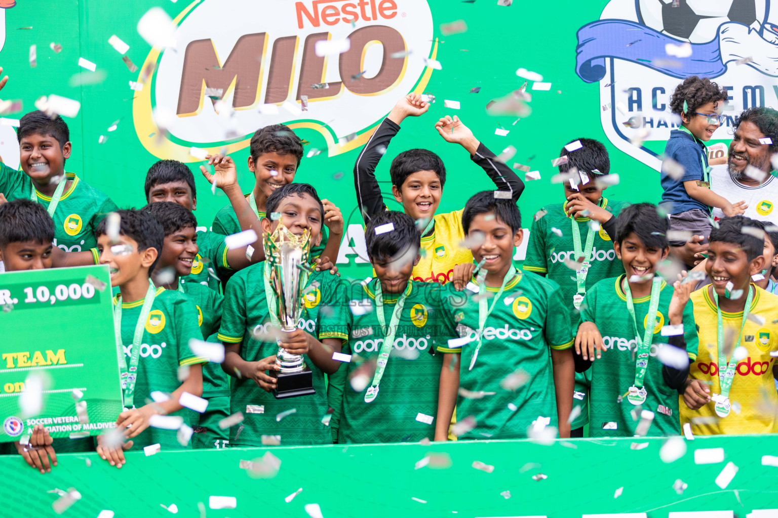 Final Day  of MILO Academy Championship 2024 - U12 was held at Henveiru Grounds in Male', Maldives on Thursday, 7th July 2024. Photos: Shuu Abdul Sattar / images.mv