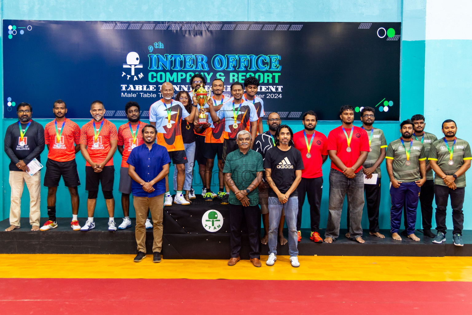 Finals of 9th Inter Office Company & Resort Table Tennis Tournament was held in Male' TT Hall, Male', Maldives on Saturday, 16th November 2024. Photos: Nausham Waheed / images.mv