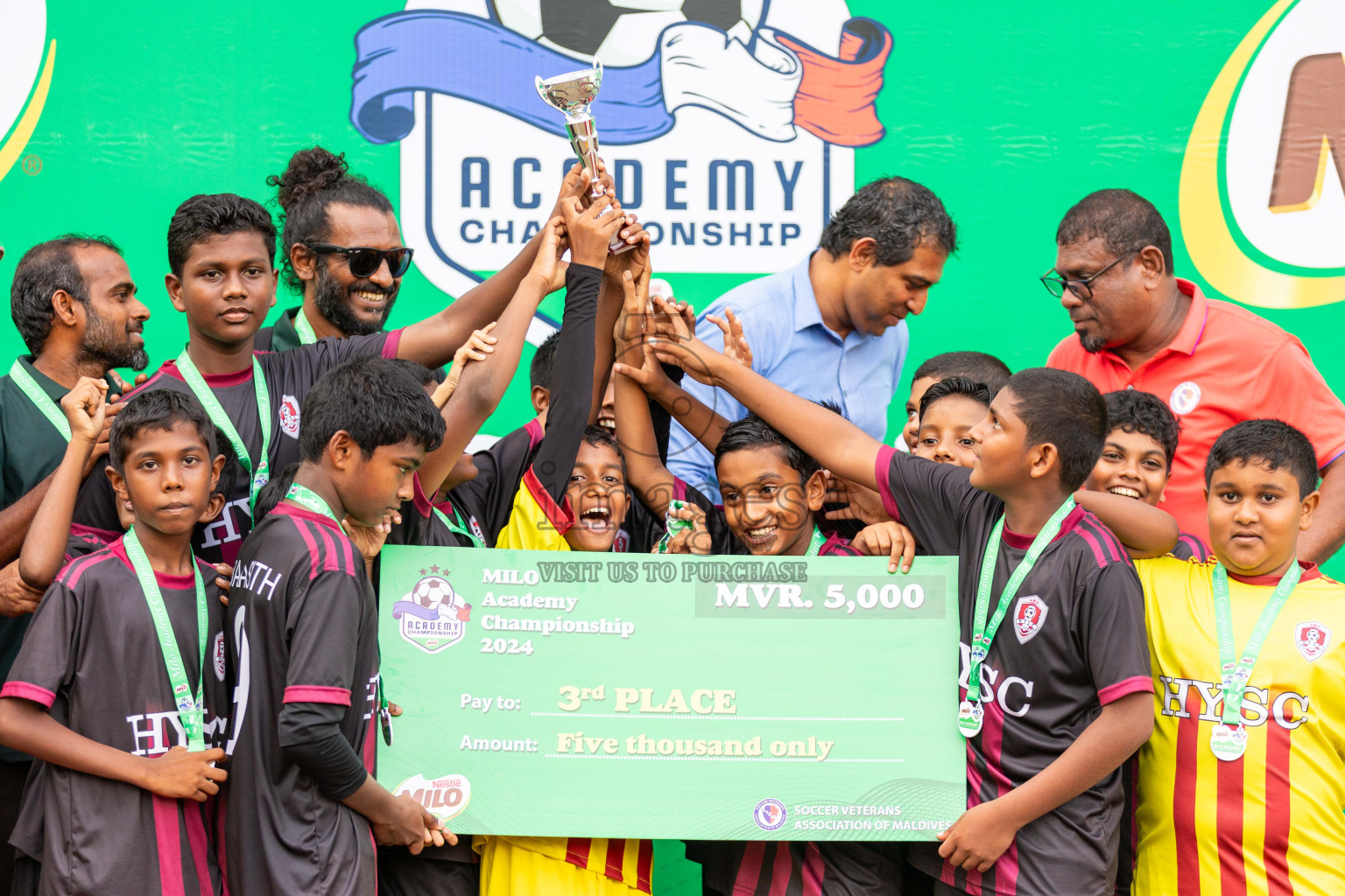 Final Day  of MILO Academy Championship 2024 - U12 was held at Henveiru Grounds in Male', Maldives on Thursday, 7th July 2024. Photos: Shuu Abdul Sattar / images.mv