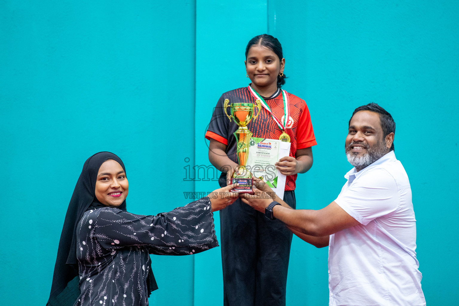 Senior Finals and Awarding ceremony of Interschool Table Tennis Tournament 2024 was held in Male' TT Hall, Male', Maldives on Saturday, 10th August 2024.
Photos: Ismail Thoriq / images.mv