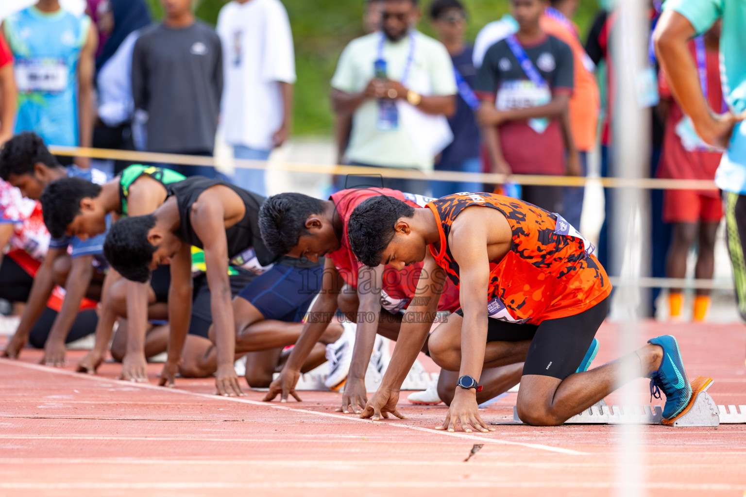 Day 1 of MWSC Interschool Athletics Championships 2024 held in Hulhumale Running Track, Hulhumale, Maldives on Saturday, 9th November 2024. Photos by: Ismail Thoriq / Images.mv