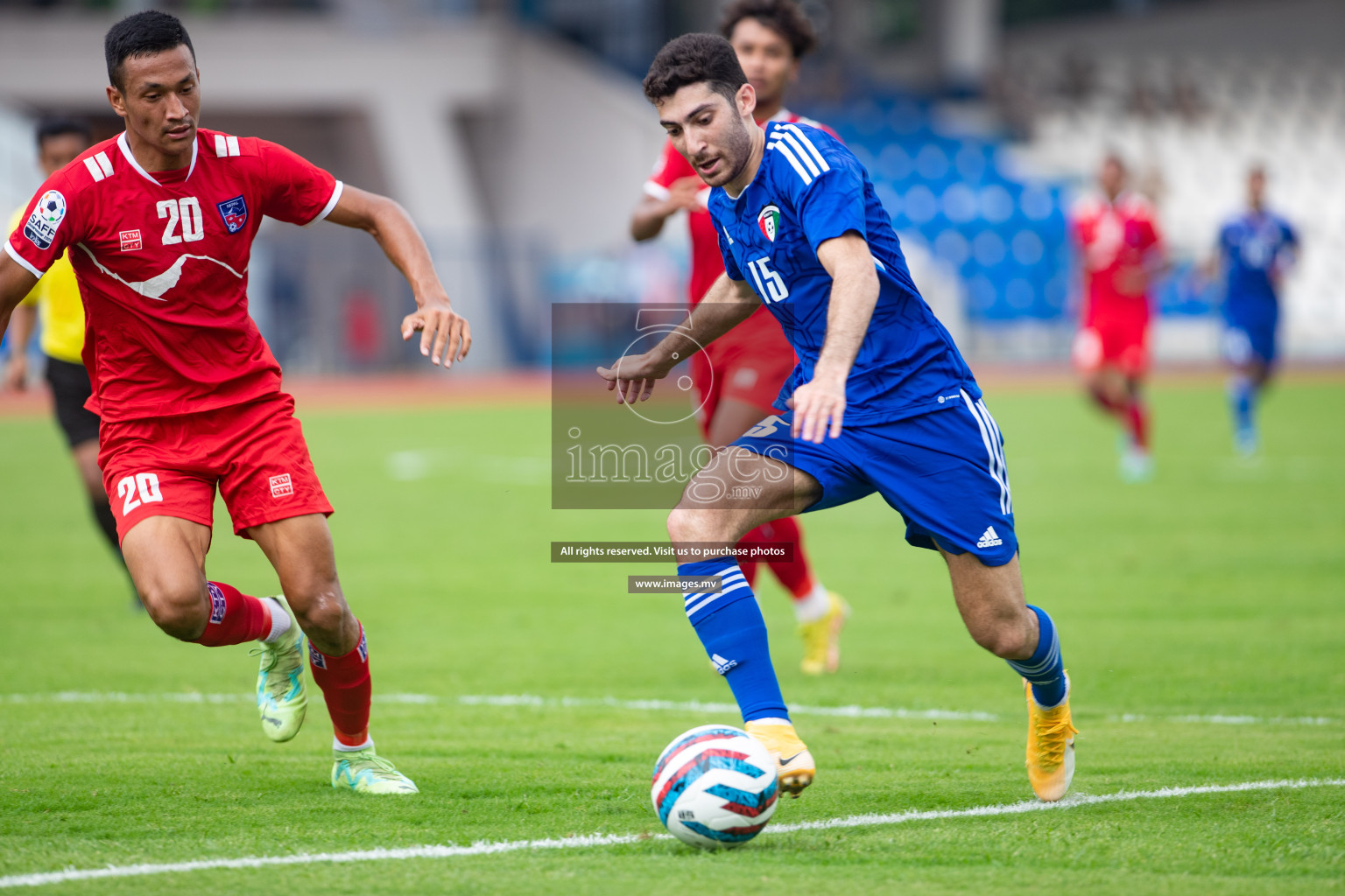 Kuwait vs Nepal in the opening match of SAFF Championship 2023 held in Sree Kanteerava Stadium, Bengaluru, India, on Wednesday, 21st June 2023. Photos: Nausham Waheed / images.mv