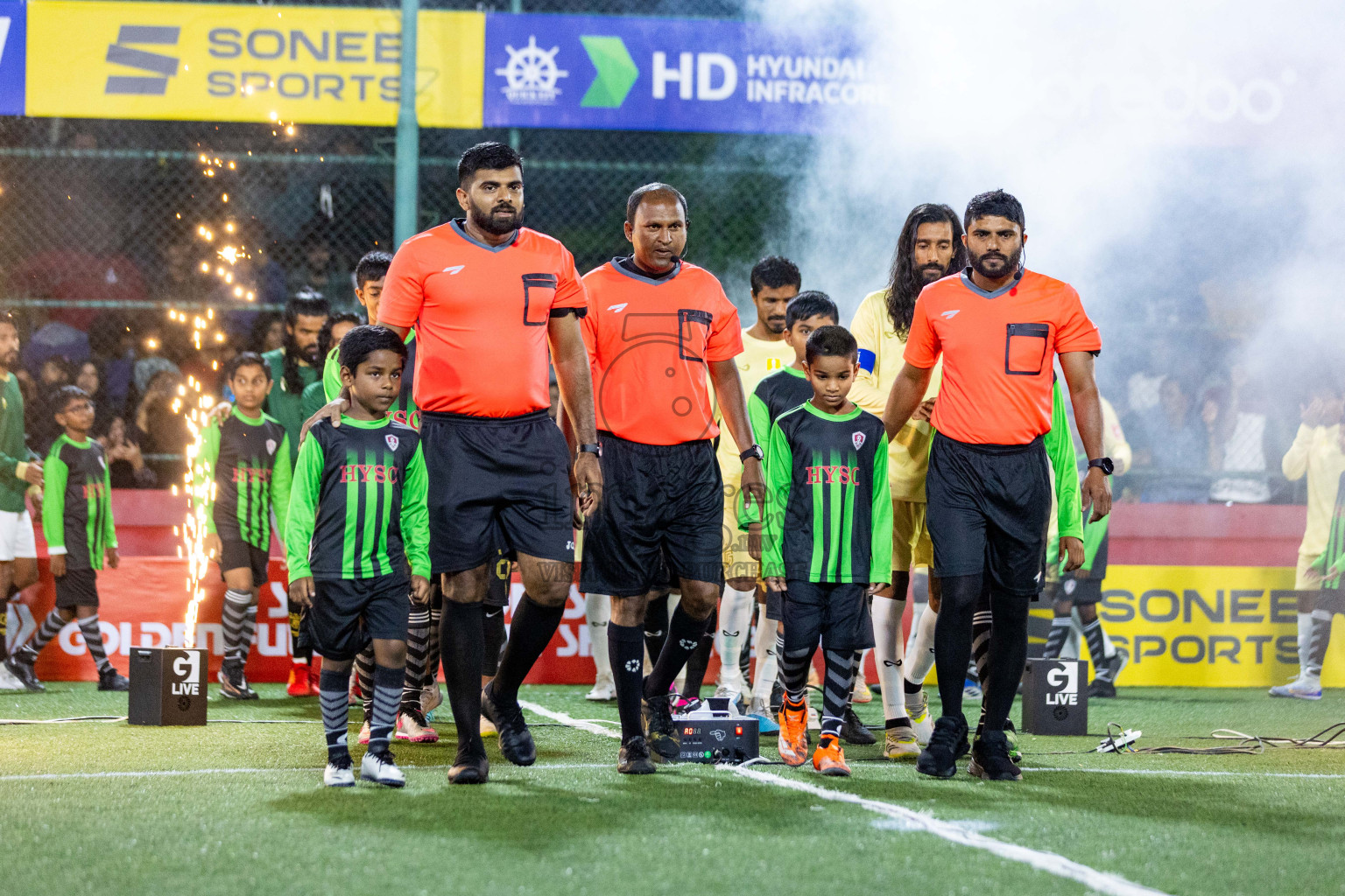 Opening of Golden Futsal Challenge 2024 with Charity Shield Match between L.Gan vs Th. Thimarafushi was held on Sunday, 14th January 2024, in Hulhumale', Maldives Photos: Nausham Waheed / images.mv