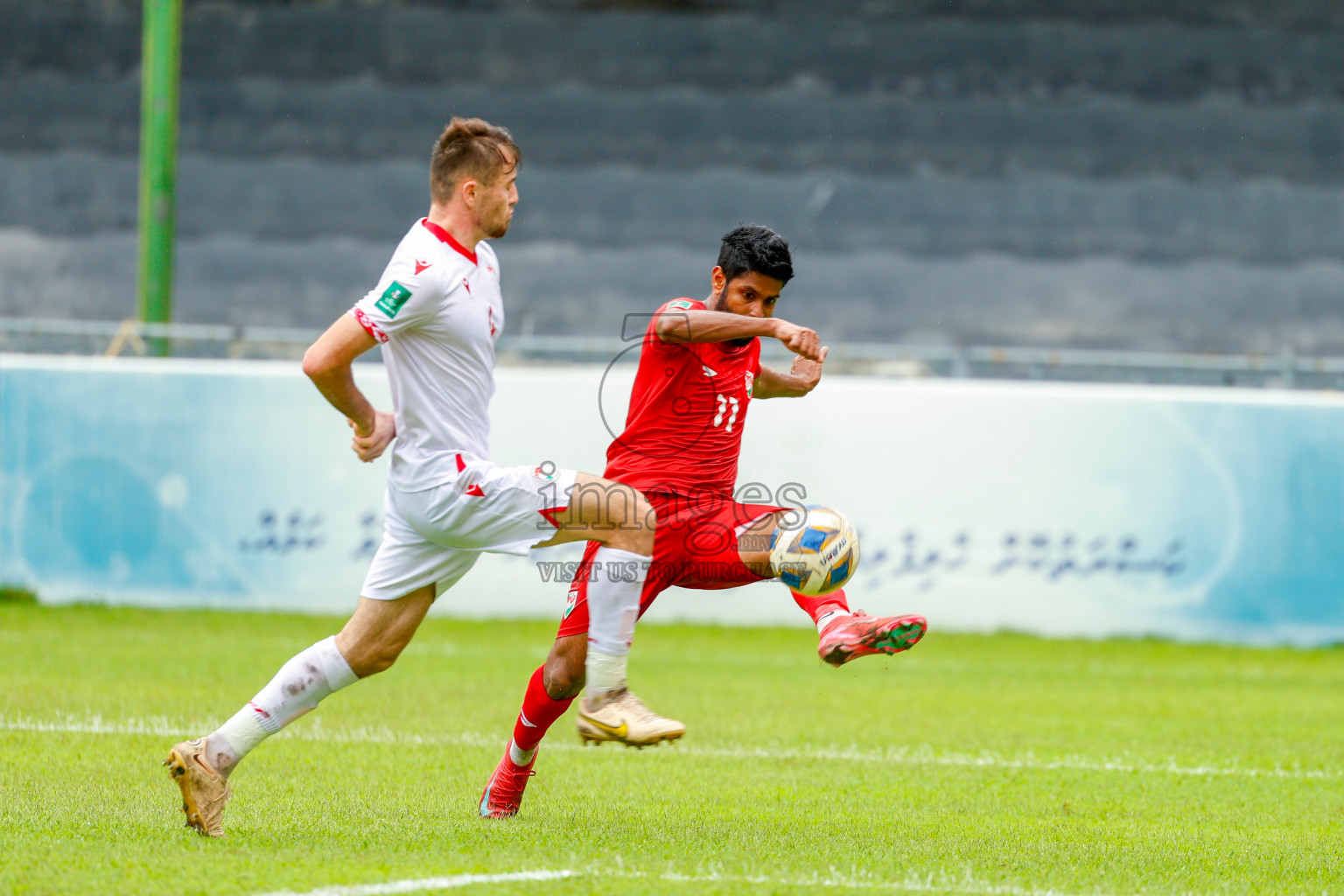 Maldives vs Tajikistan in the AFC Asian Cup Saudi Arabia 2027 Qualifier was played in Male' Maldives on Tuesday, 14th October 2025. 
Photos: Raaif Yoosuf / images.mv