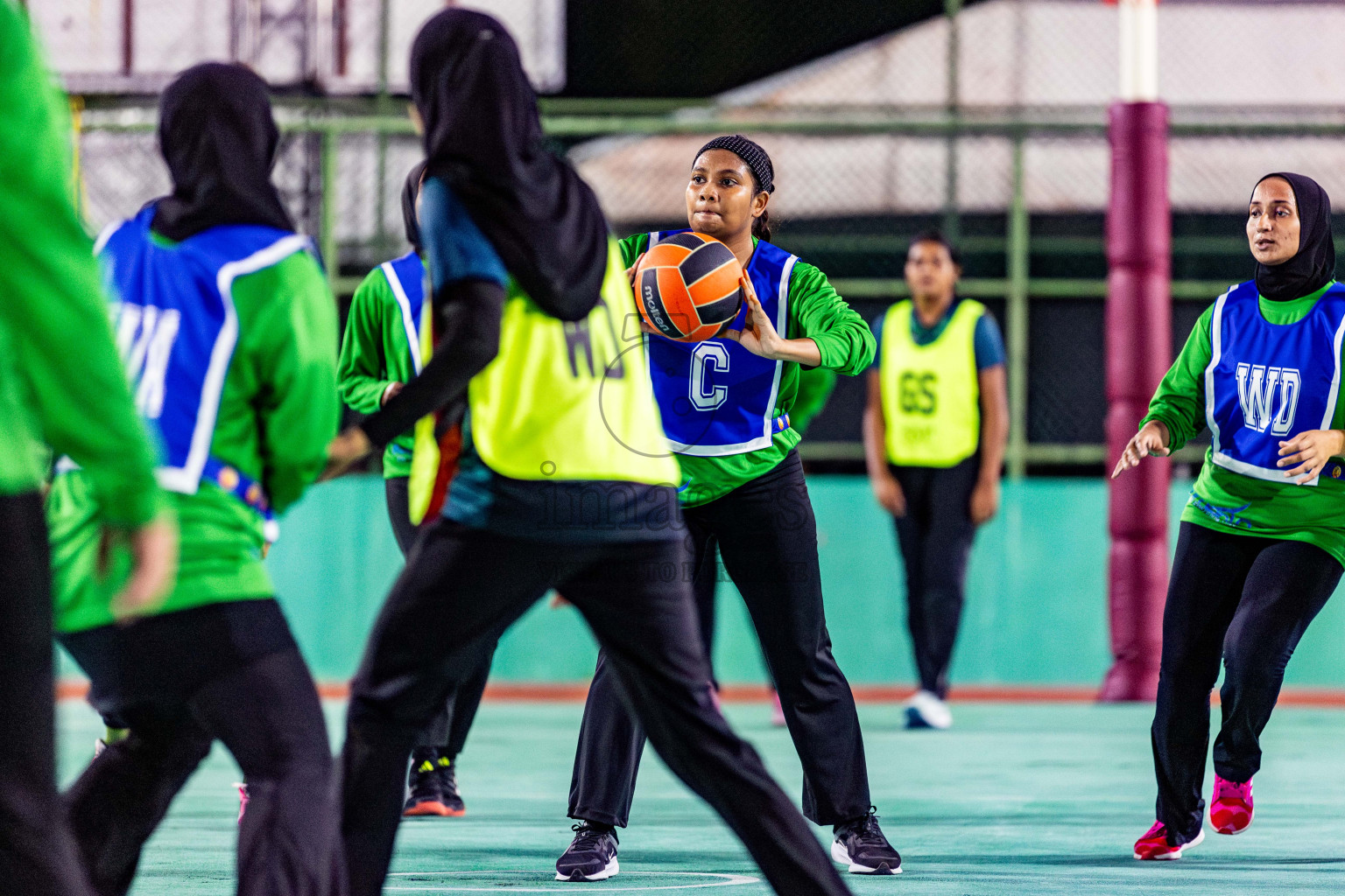 Day 1 of 23rd Netball Association Championship was held in Ekuveni Netball Court at Male', Maldives on Thursday, 27th April 2024. Photos: Nausham Waheed / images.mv