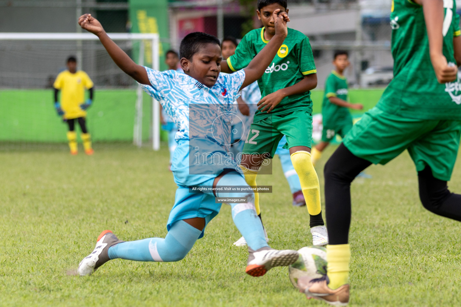 Day 1 of MILO Academy Championship 2023 (U12) was held in Henveiru Football Grounds, Male', Maldives, on Friday, 18th August 2023. Photos: Mohamed Mahfooz Moosa / images.mv