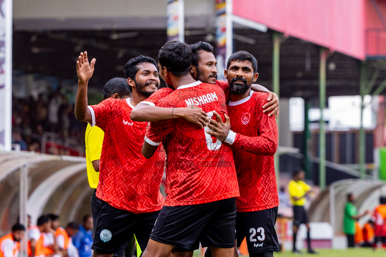 Eydhafushi vs Male' in Semi Finals of Gold Cup 2024 held at National Football Stadium on Saturday, 21st December 2024. Photos: Nausham Waheed / Images.mv