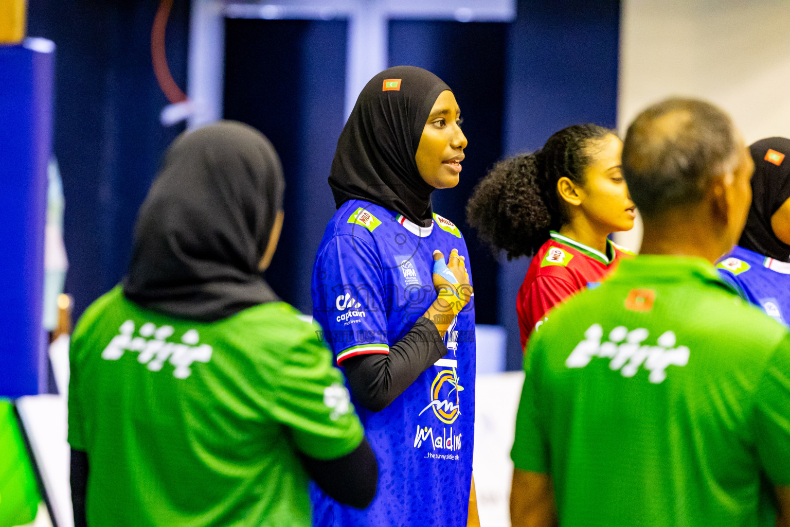 Maldives vs Sri Lanka in Day 2 of CAVA U20 Woman's Volleyball Championship 2024 was held in Social Center, Male', Maldives on 19th July 2024. Photos: Nausham Waheed / images.mv