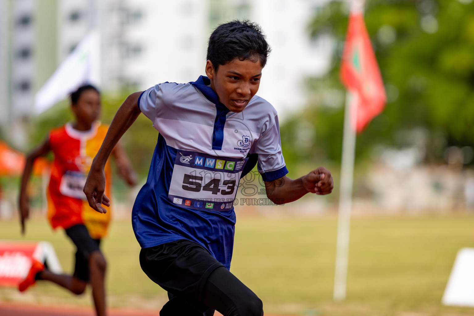 Day 2 of MWSC Interschool Athletics Championships 2024 held in Hulhumale Running Track, Hulhumale, Maldives on Sunday, 10th November 2024. 
Photos by: Hassan Simah / Images.mv